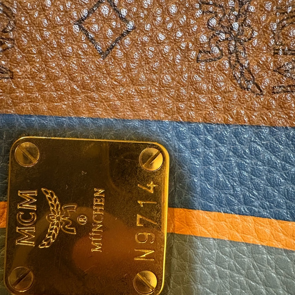 MCM Cognac Visetos Tote Bag - Picture 7 of 11
